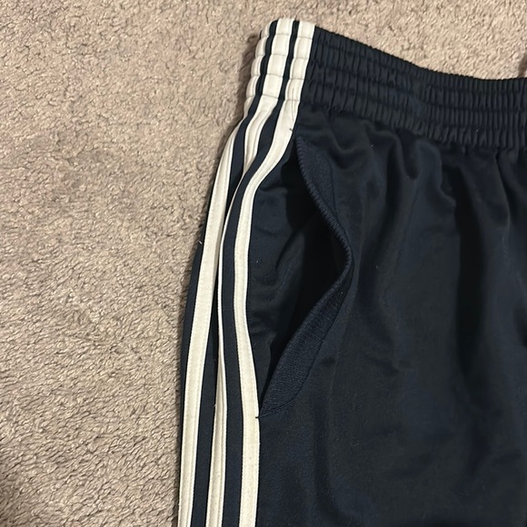 Adidas Mens White 3 Stripe Activewear Athletic Track Pants Blue Size M - Picture 4 of 5